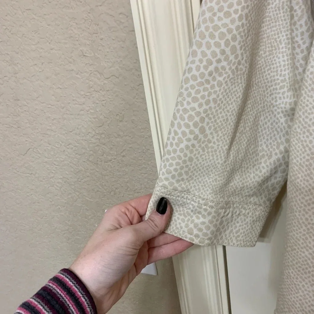 Denim&Co Animal Print Denim Jacket - Picture 2 of 6